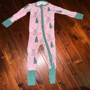 Little Sleepies zippie- Twinkling trees print